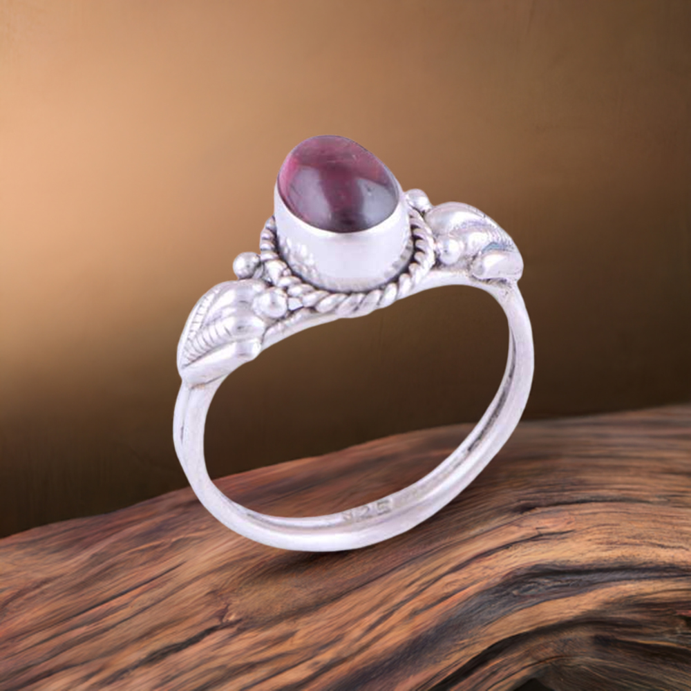 Sterling Silver Garnet Gemstone Statement  Rings 925SR2775