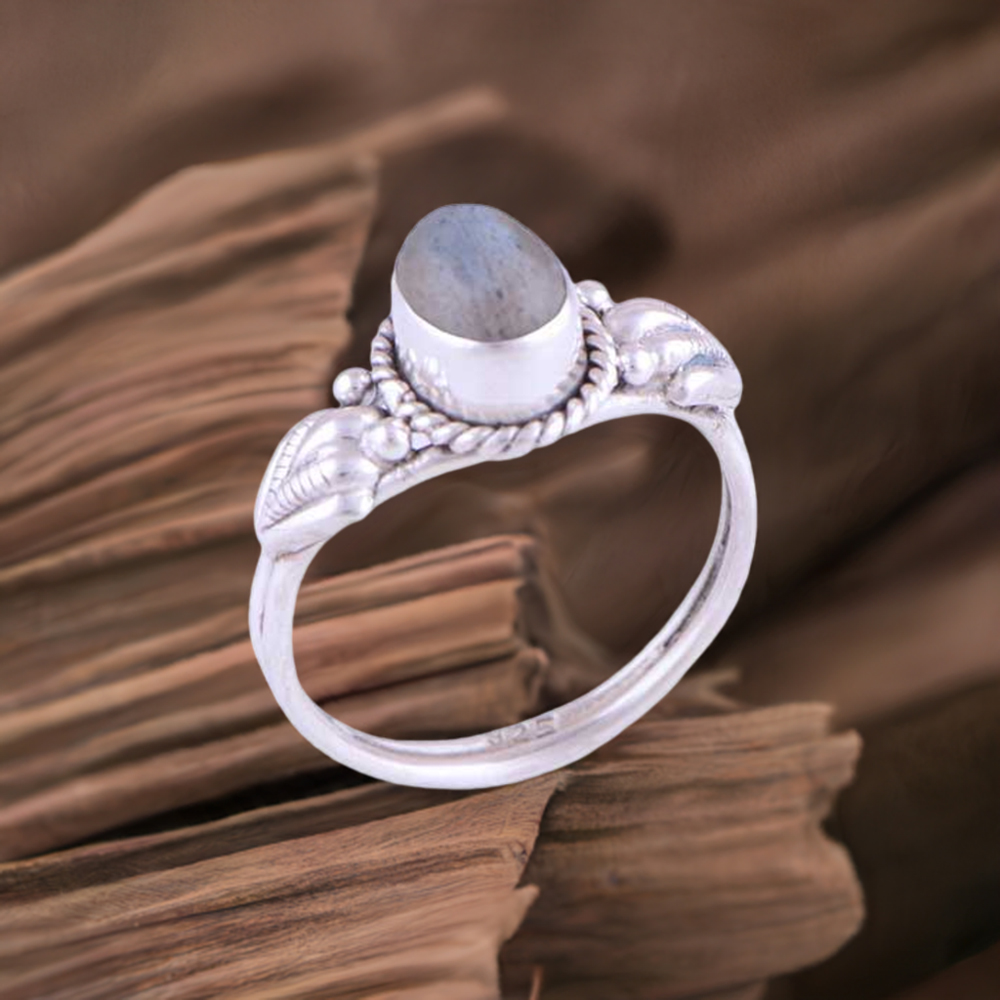 925 Sterling Silver Handmade Rings In Labradorite Gemstone Jewelry 925SR2777