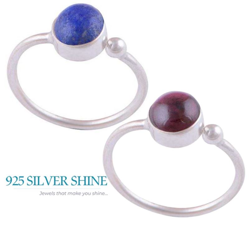 Stackable Sterling Silver Garnet Rings 925SR2789_1