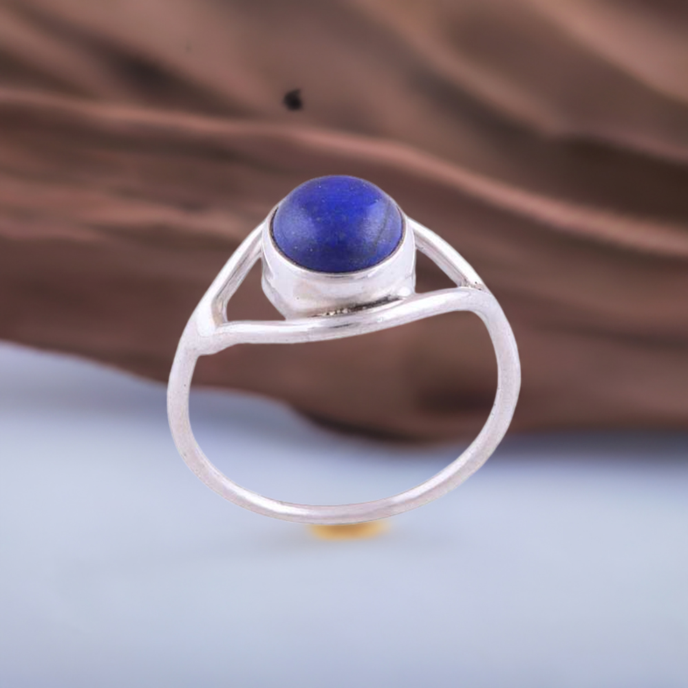 Genuine Lapis Gemstone Rings In Solid 925 Silver 925SR2793