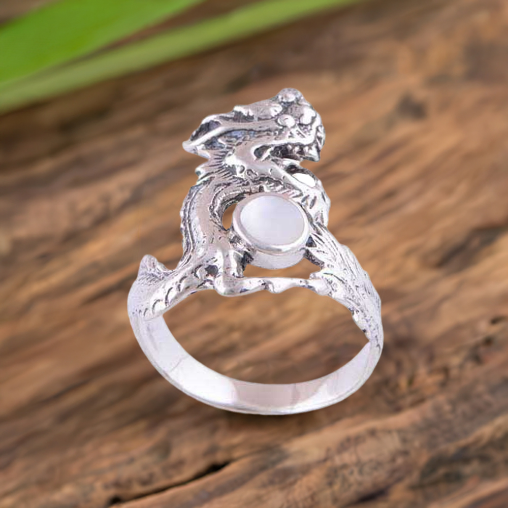 925 Sterling Silver Handmade Rings In Rainbow Moonstone Jewelry 925SR2842