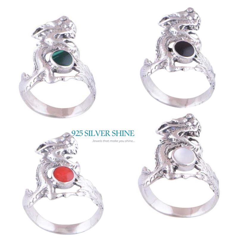 925 Sterling Silver Handmade Rings In Rainbow Moonstone Jewelry 925SR2842_2