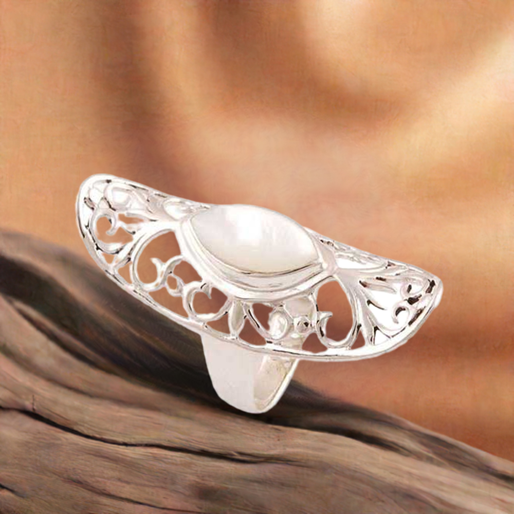 925 Sterling Silver Rings In Rainbow Moonstone Jewelry 925SR2844