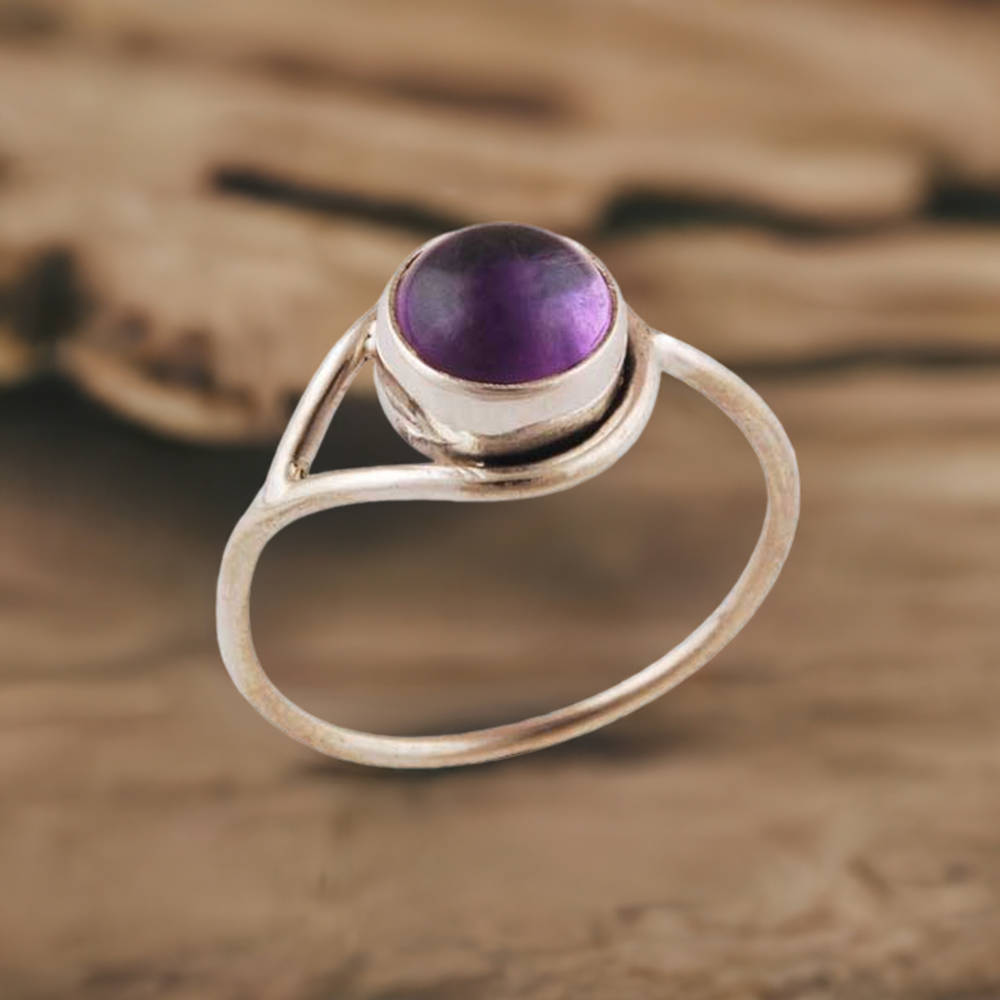 Amethst Sterling Silver Rings 925SR2847