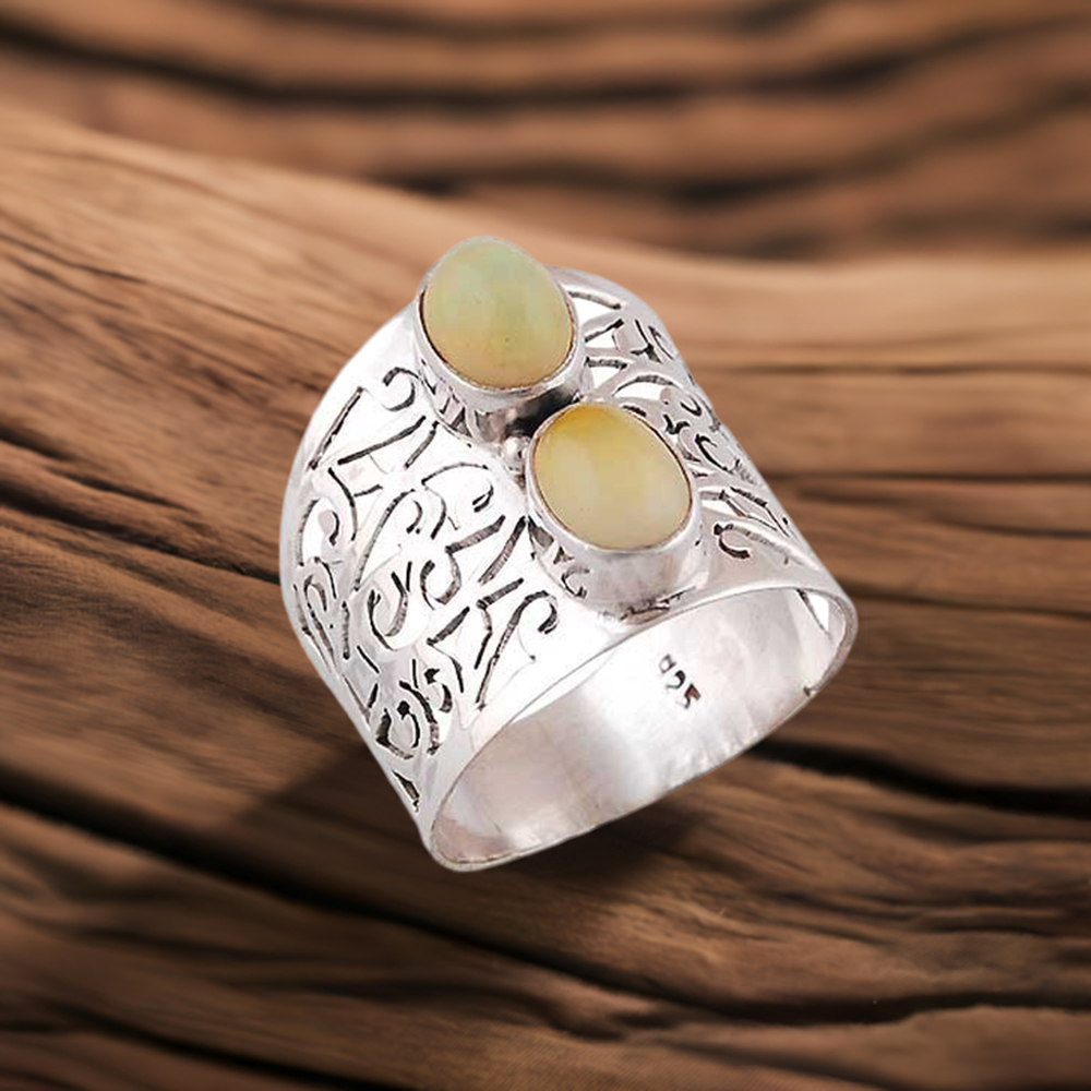 Natural Opal Gemstone Rings In 925 Sterling Silver 925SR2867