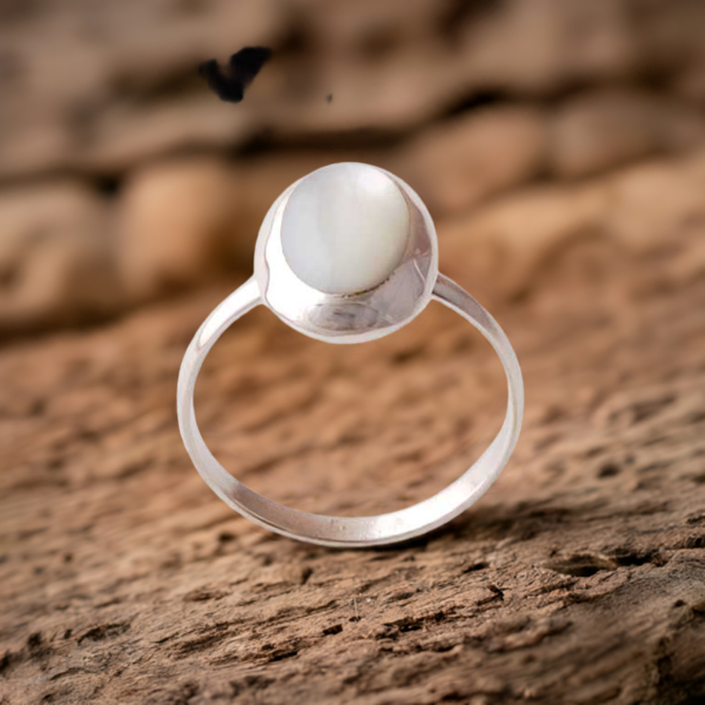 925 Sterling Silver Rings In Semi Precious Rainbow Moonstone 925SR2880