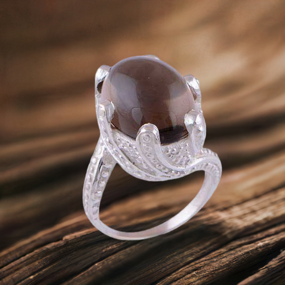 Garnet Stone Sterling Silver Engagement Rings 925SR2883