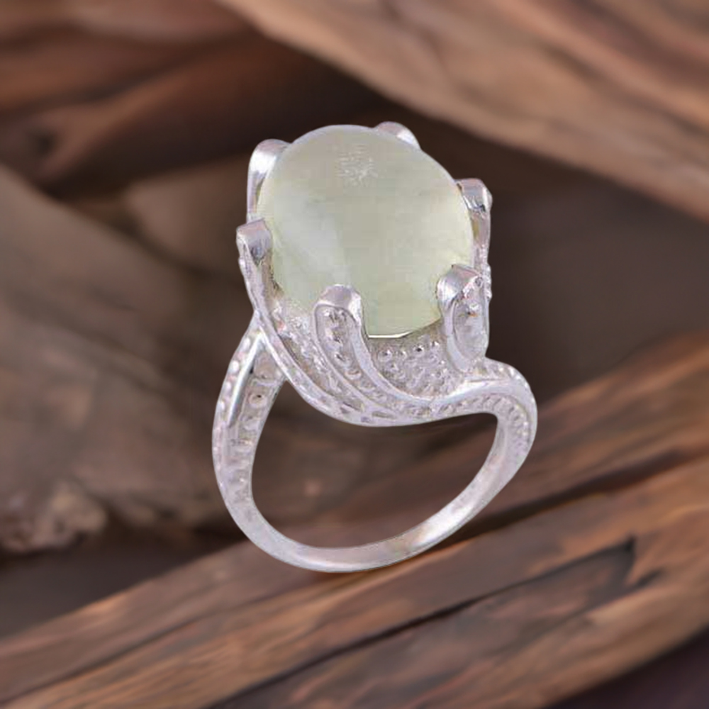 925 Sterling Silver Rings In Genuine Rainbow Moonstone 925SR2884