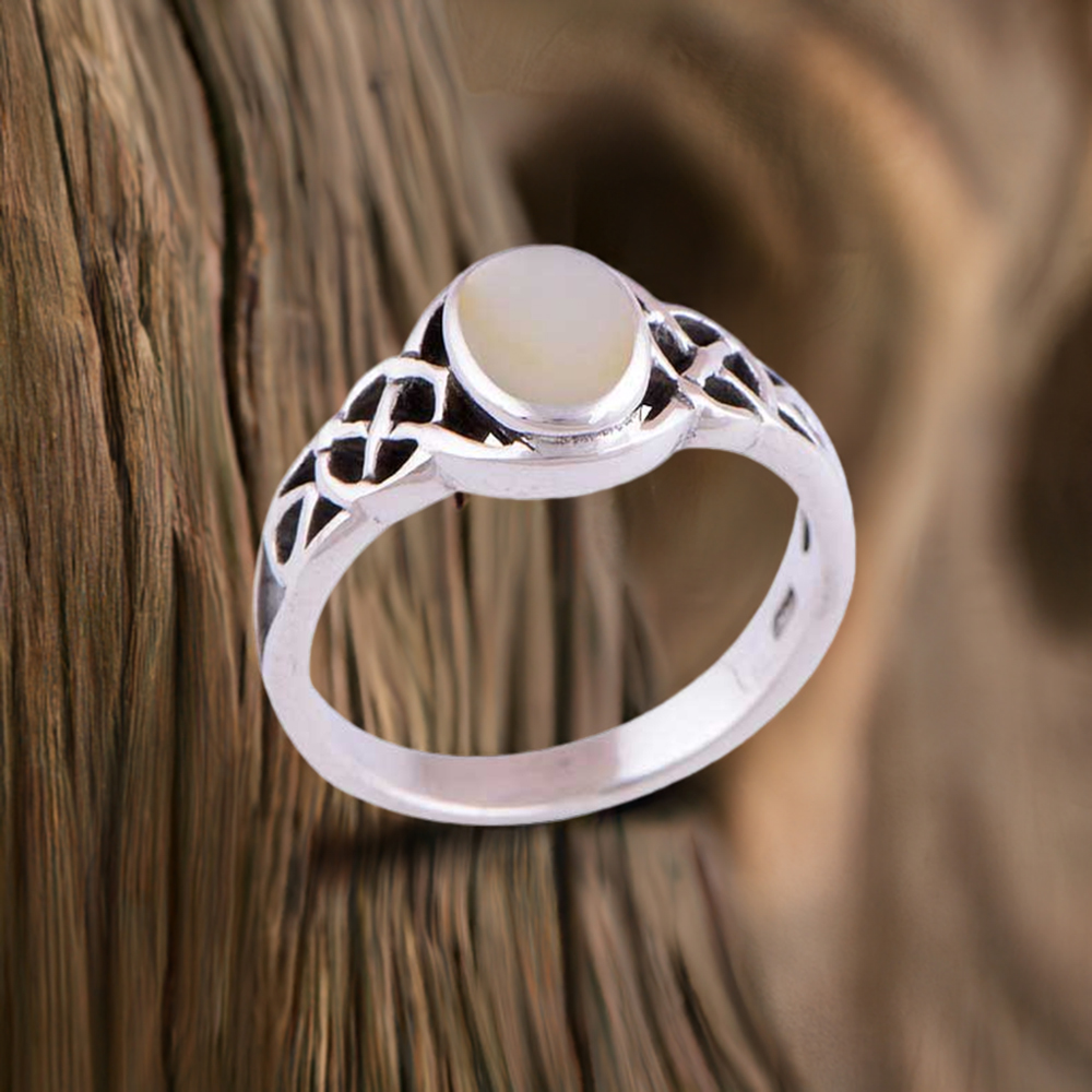 Semi Precious Rainbow Moonstone Rings In 925 Sterling Silver Jewelry 925SR2895