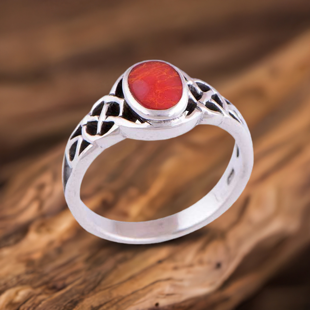 Semi Precious Carnelian Gemstone Rings In 925 Sterling Silver Jewelry 925SR2898