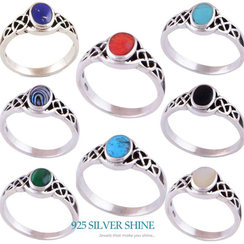 Genuine Lapis Gemstone Rings In 925 Sterling Silver Jewelry 925SR2899_2