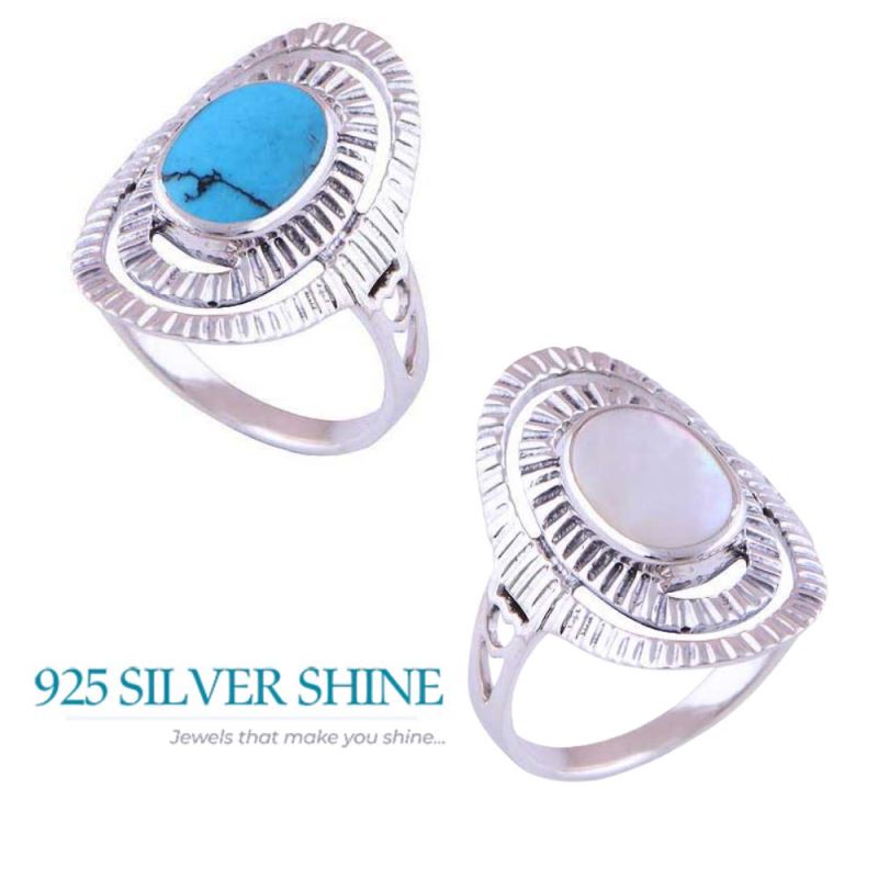 925 Sterling Silver Handmade Rings In Rainbow Moonstone Jewelry 925SR2909_2