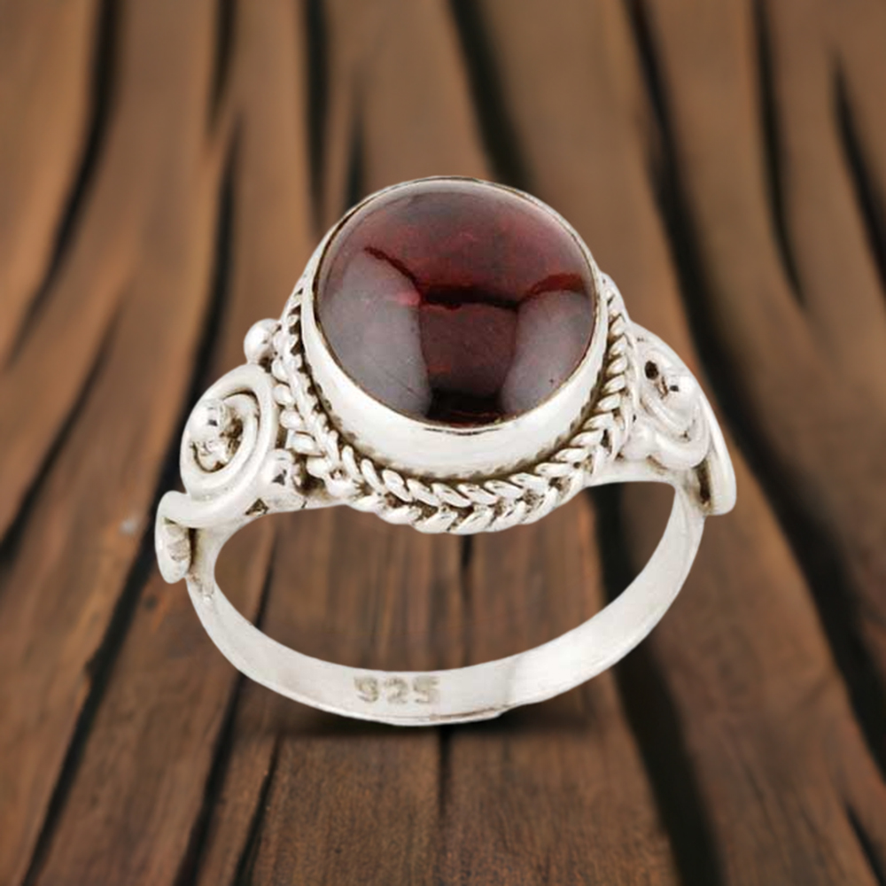 Fine 925 Sterling Silver Rings In Genuine Jasper Gemstone 925SR2945