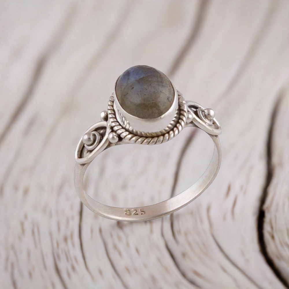 Genuine Labradorite Gemstone Rings In Solid 925 Silver 925SR2951