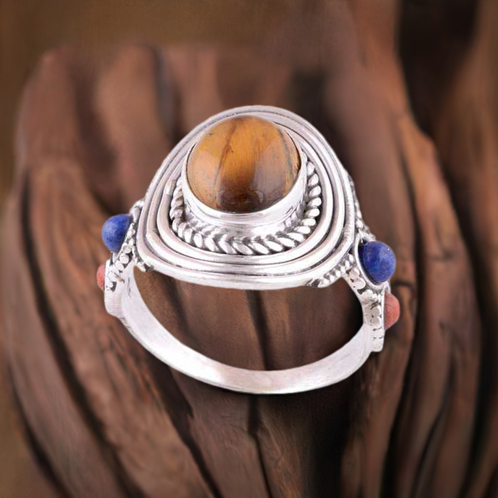 925 Sterling Silver Rings In Multi Gemstone Jewelry 925SR2991