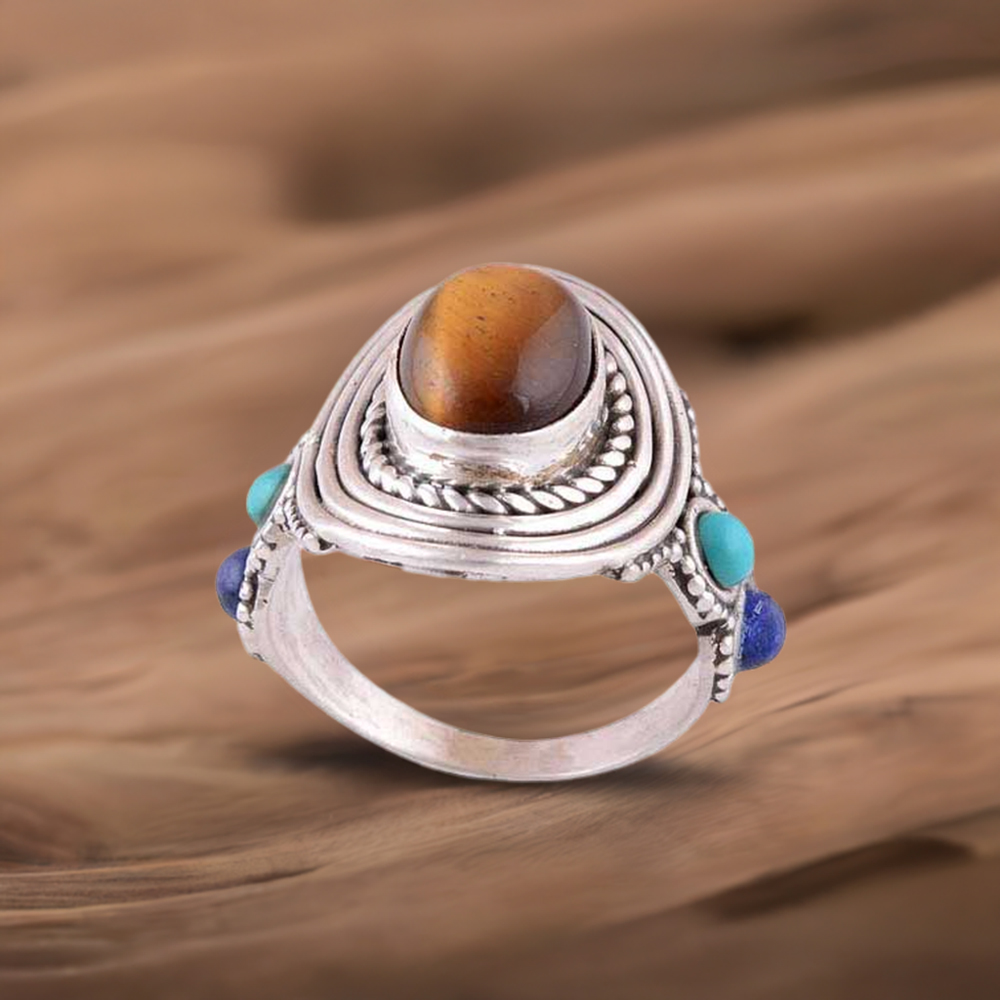 925 Sterling Silver Rings In Multi Gemstone Jewelry 925SR2994