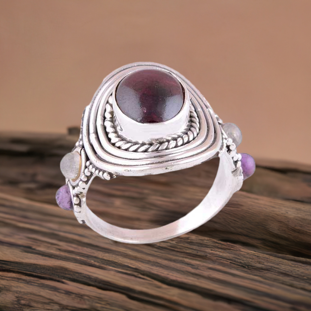 925 Sterling Silver Rings In Multi Gemstone Jewelry 925SR2995