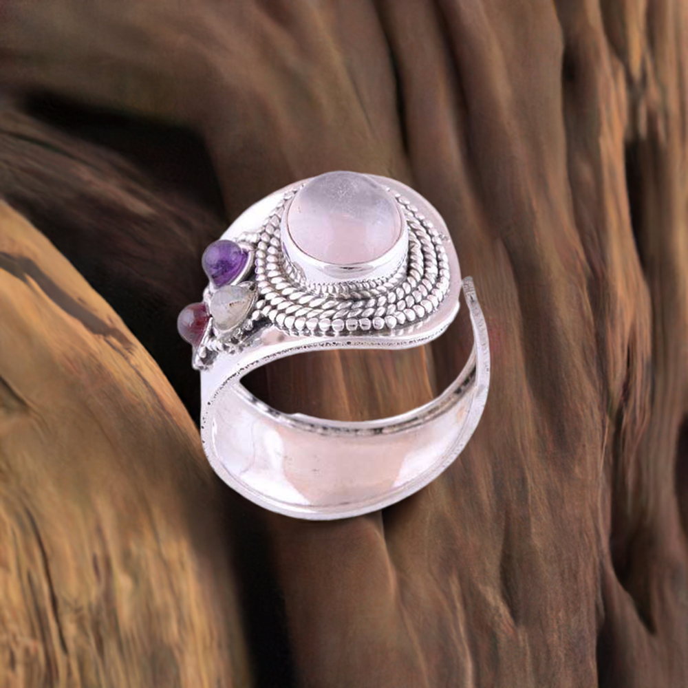 925 Sterling Silver Rings In Multi Gemstone Jewelry 925SR3002