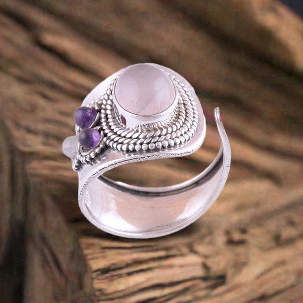 925 Sterling Silver Rings In Multi Gemstone Jewelry 925SR3004