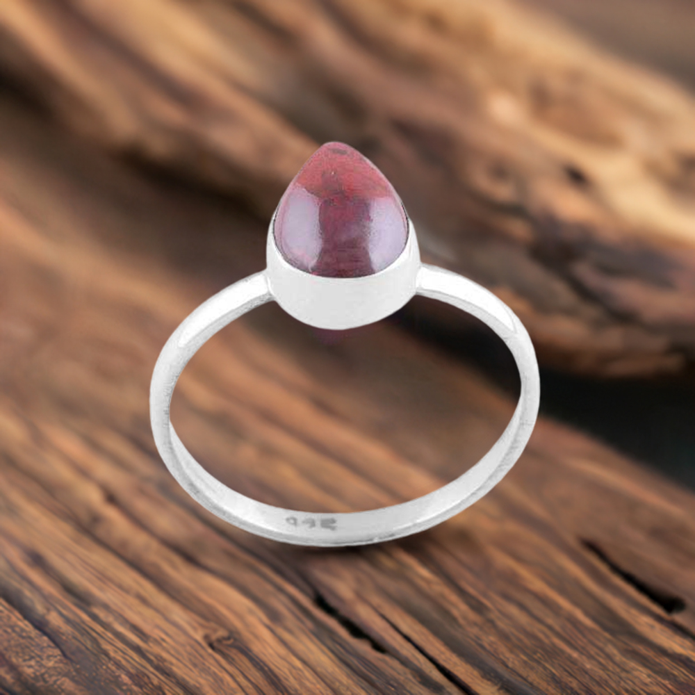 925 Sterling Silver Rings In Natural Jasper Gemstone 925SR3016