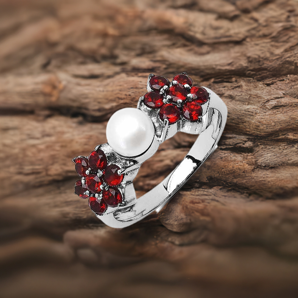 925 Sterling Silver Rings In Semi Precious Multi Gemstone 925SR3038