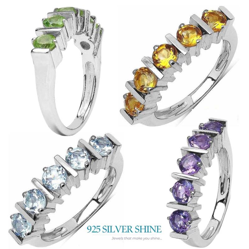 Natural Blue Topaz Gemstone Rings In 925 Sterling Silver Jewelry 925SR3049_3