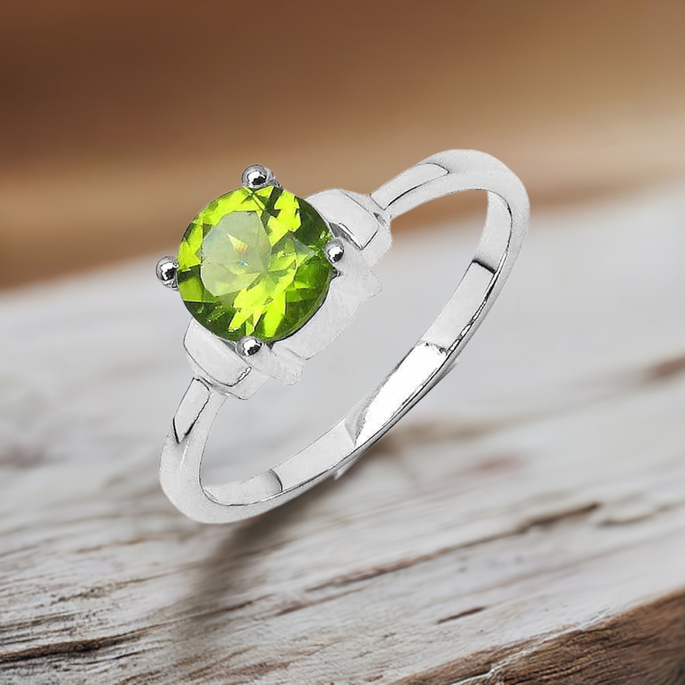 Sterling Silver Peridot Wedding Rings For Women's 925SR3080