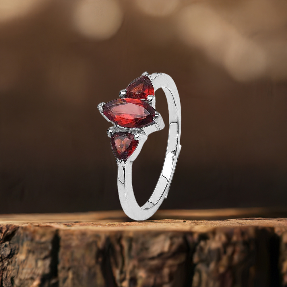 925 Sterling Silver Handmade Rings In Garnet Gemstone Jewelry 925SR3090