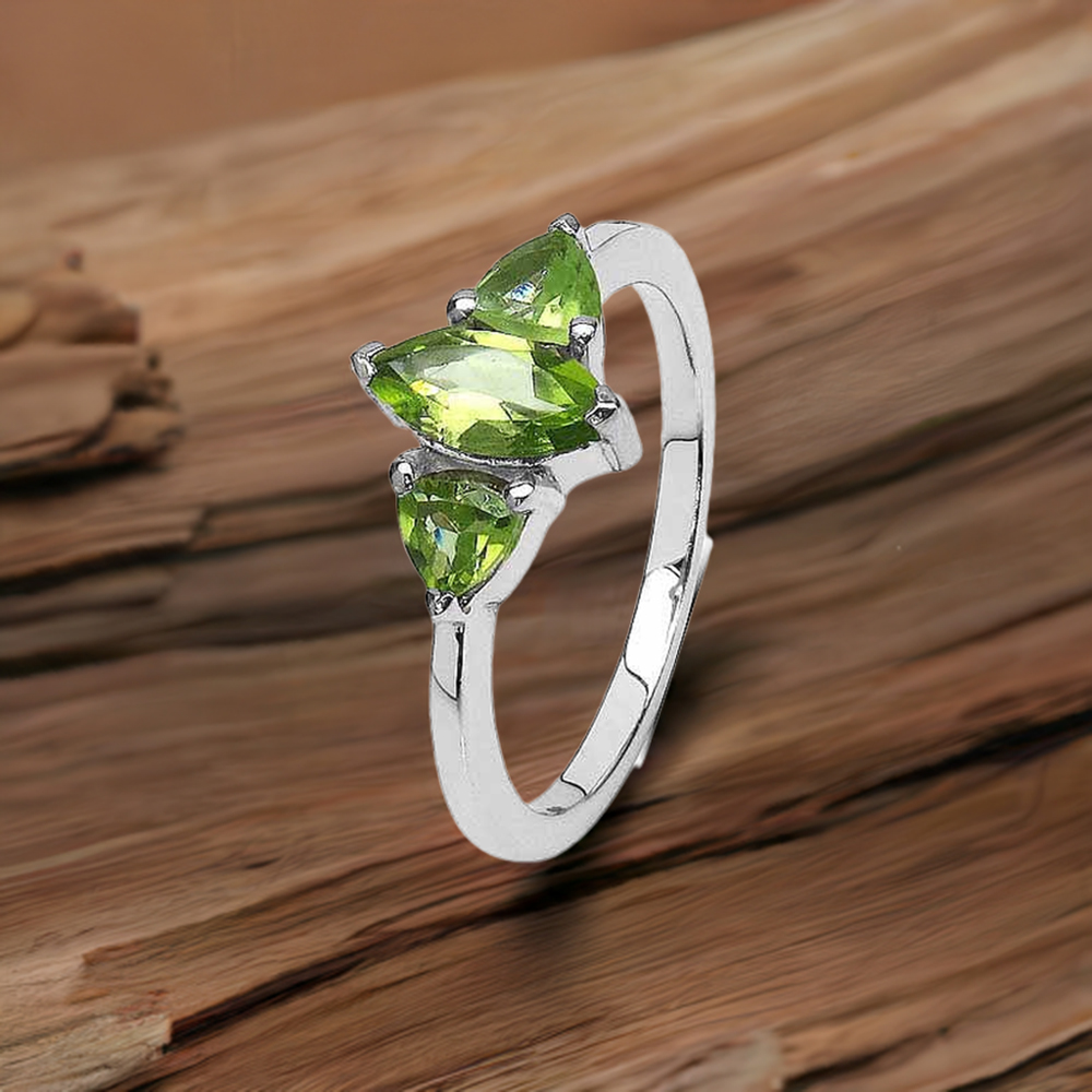 925 Sterling Silver Handmade Rings In Peridot Gemstone Jewelry 925SR3091