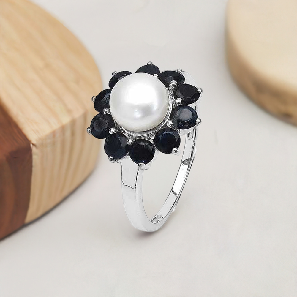 Solid 925 Silver Rings In Natural Multi Gemstone 925SR3098