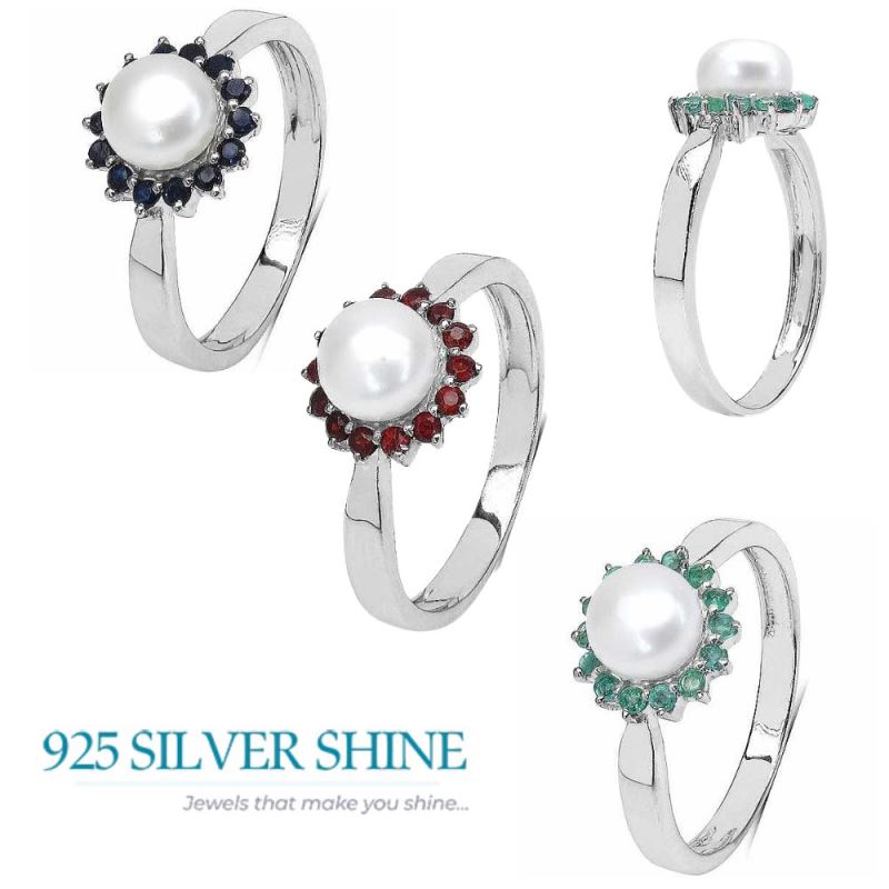 Semi Precious Multi Gemstone Rings In 925 Sterling Silver 925SR3105_3