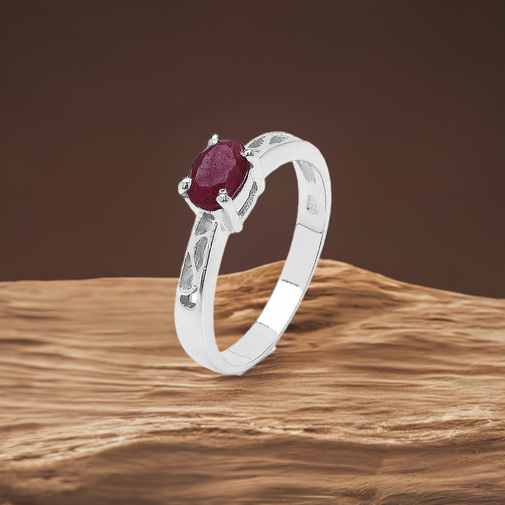 Natural Dyed Ruby Gemstone Rings In Fine 925 Sterling Silver 925SR3110
