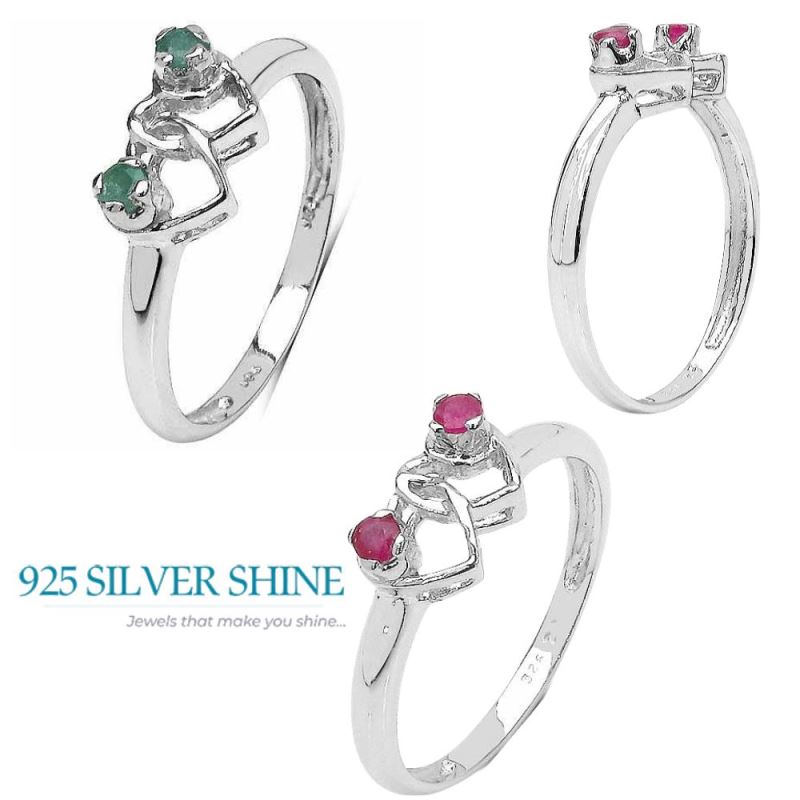 925 Sterling Silver Rings In Natural Dyed Ruby Gemstone 925SR3125_4