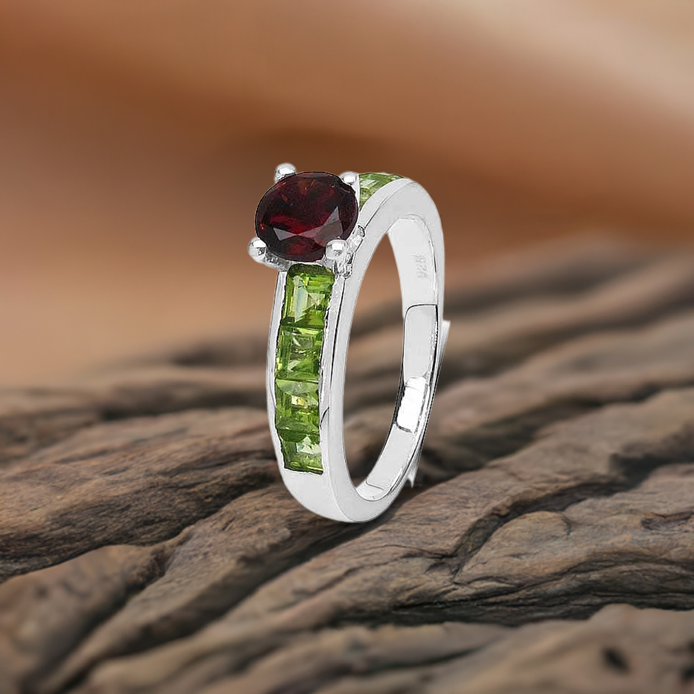 Genuine Multi Gemstone Rings In 925 Sterling Silver Jewelry 925SR3130