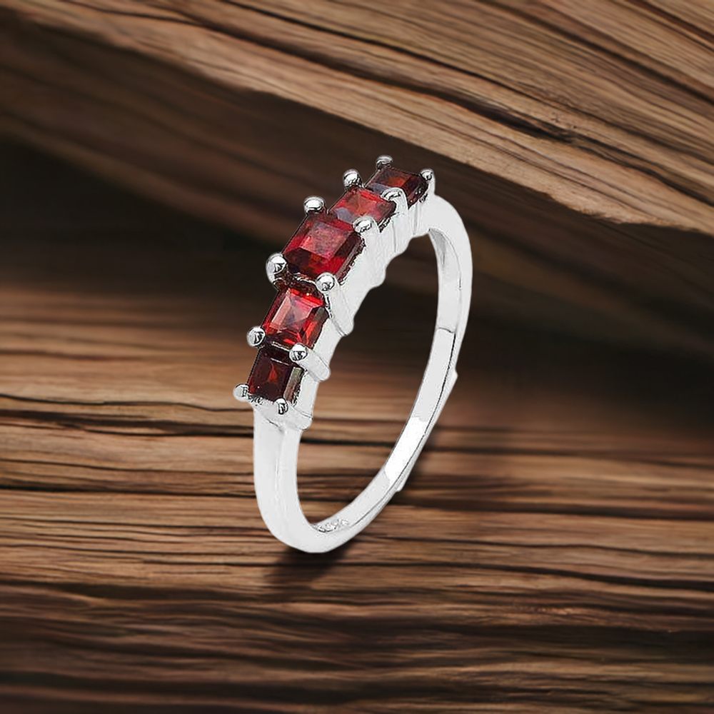 Natural Garnet Gemstone Rings In 925 Sterling Silver Jewelry 925SR3131