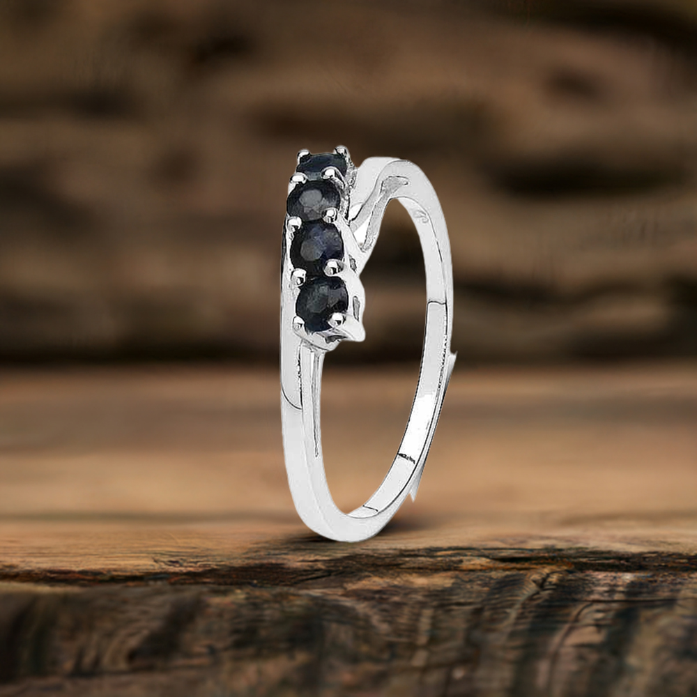 Genuine Dyed Sapphire Gemstone Rings In 925 Sterling Silver Jewelry 925SR3133