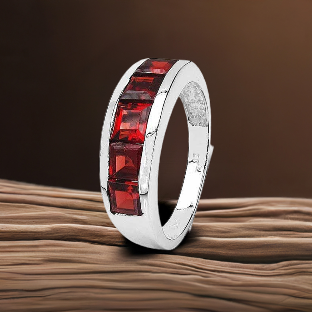 925 Sterling Silver Handmade Rings In Garnet Gemstone Jewelry 925SR3166