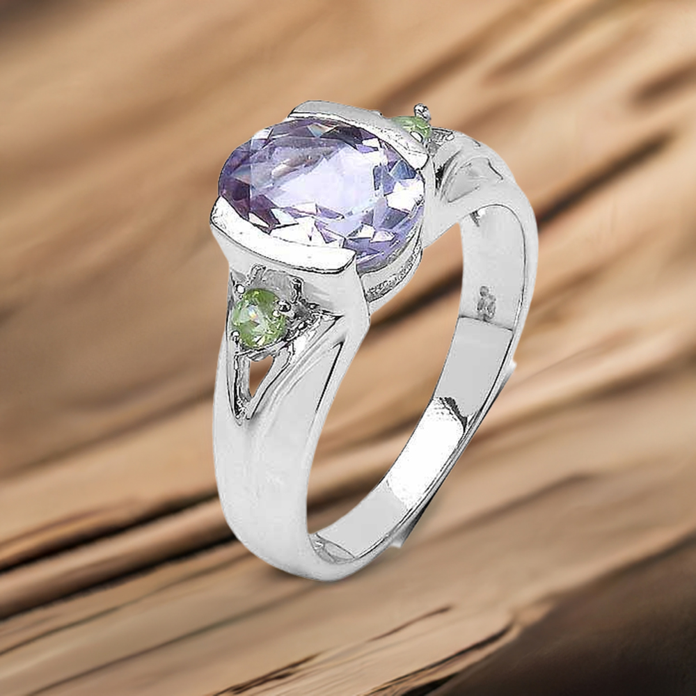 925 Sterling Silver Handmade Rings In Multi Gemstone Jewelry 925SR3170