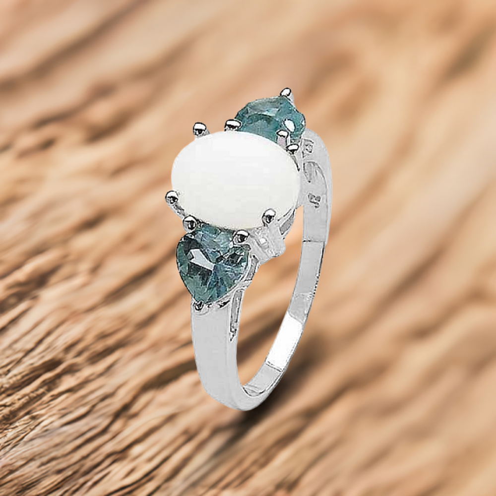 925 Sterling Silver Handmade Rings In Multi Gemstone Jewelry 925SR3172