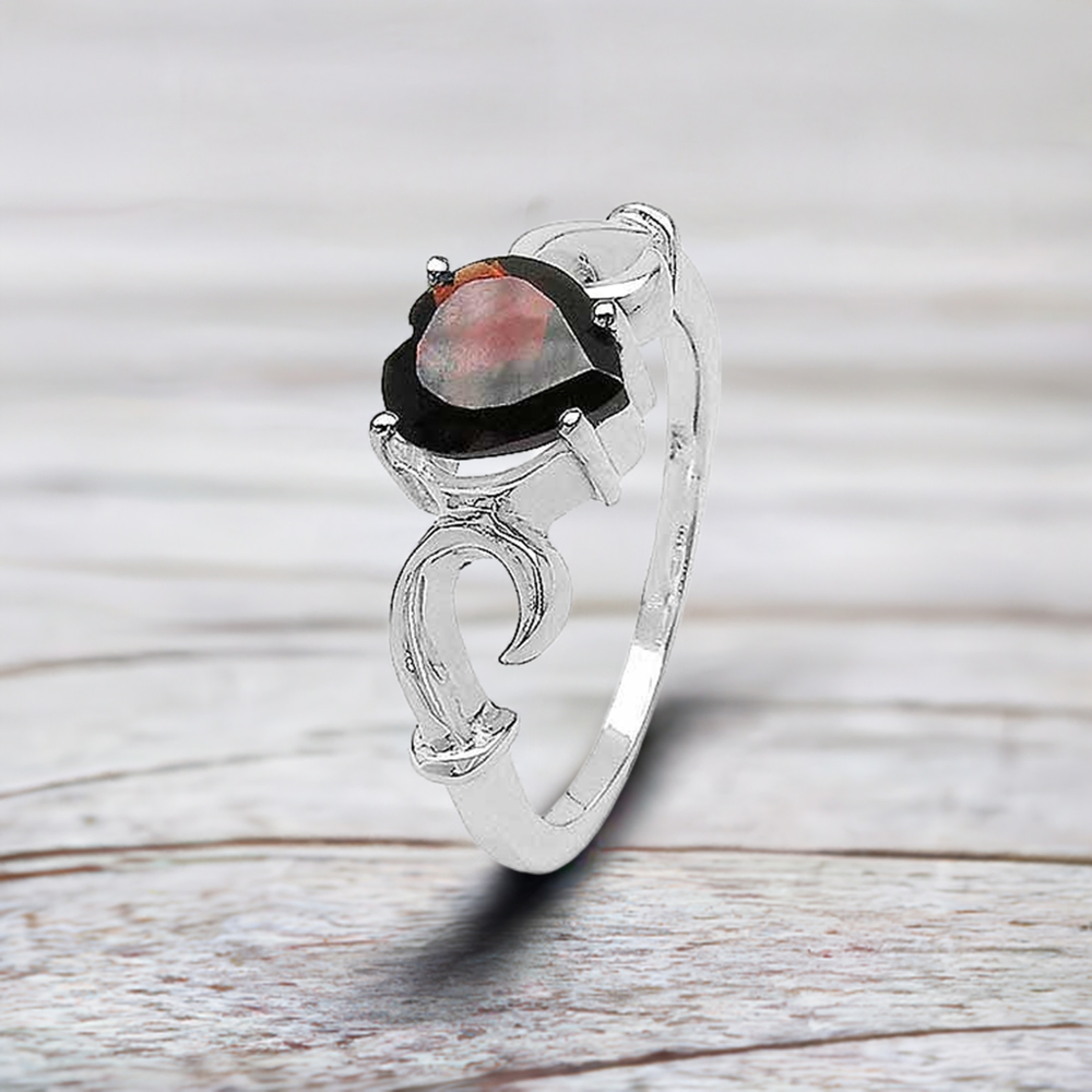 Sterling Silver Garnet Gemstone Anniversary Rings 925SR3188