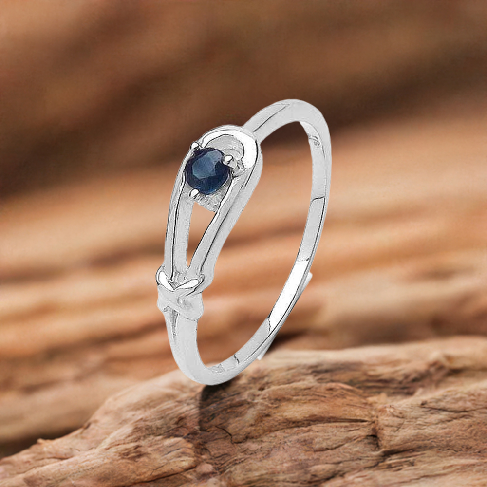 925 Sterling Silver Rings In Dyed Blue Sapphire Gemstone Jewelry 925SR3243