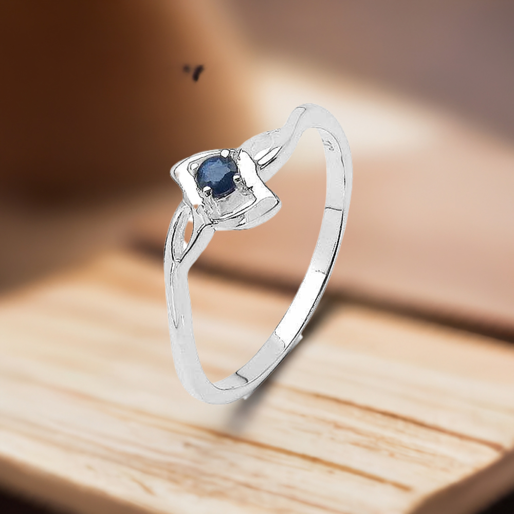 925 Sterling Silver Handmade Rings In Dyed Blue Sapphire Gemstone Jewelry 925SR3248