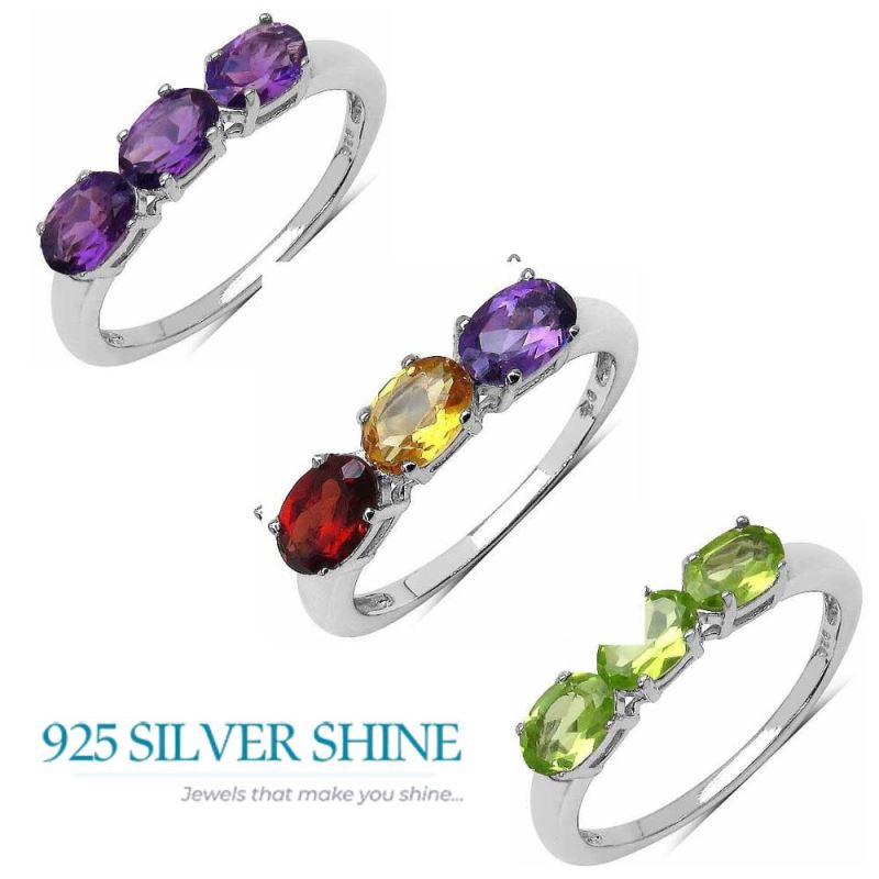 925 Sterling Silver Rings In Semi Precious Amethyst Gemstone 925SR3269_2