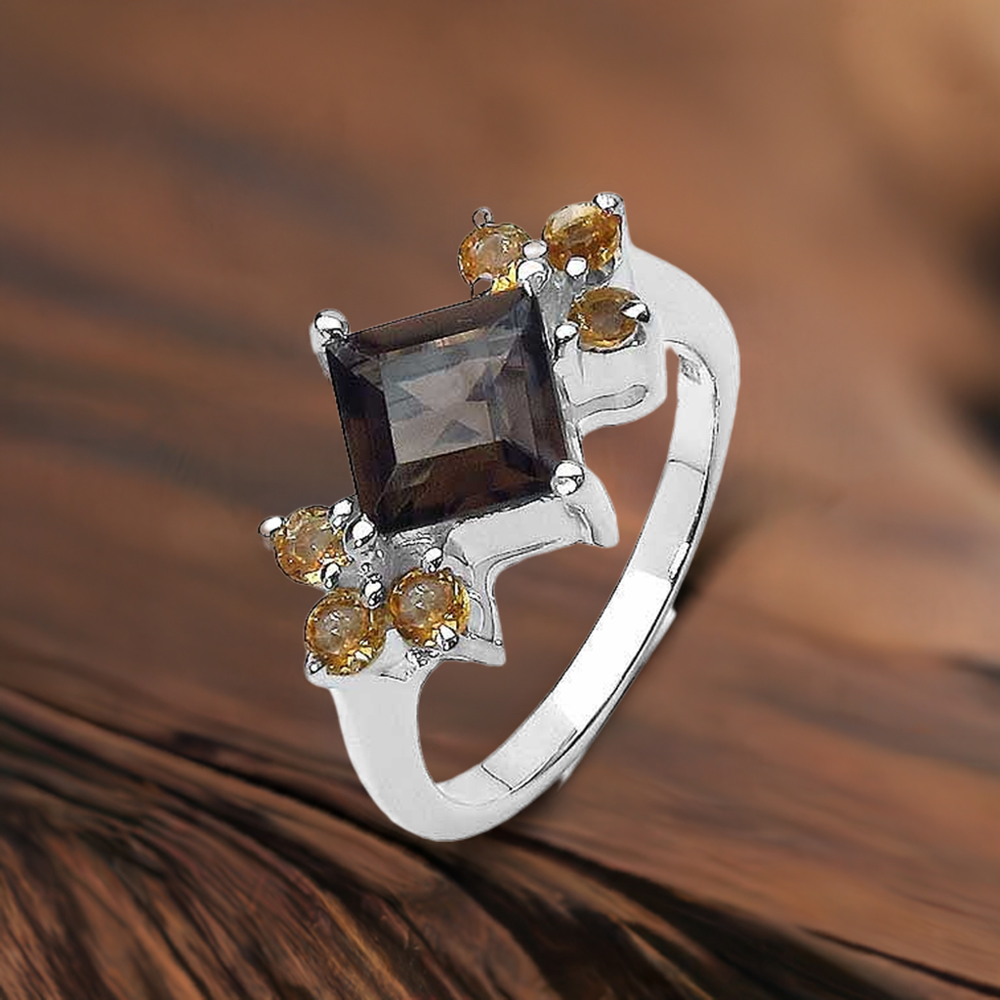 Natural Multi Gemstone Rings In Solid 925 Silver 925SR3280