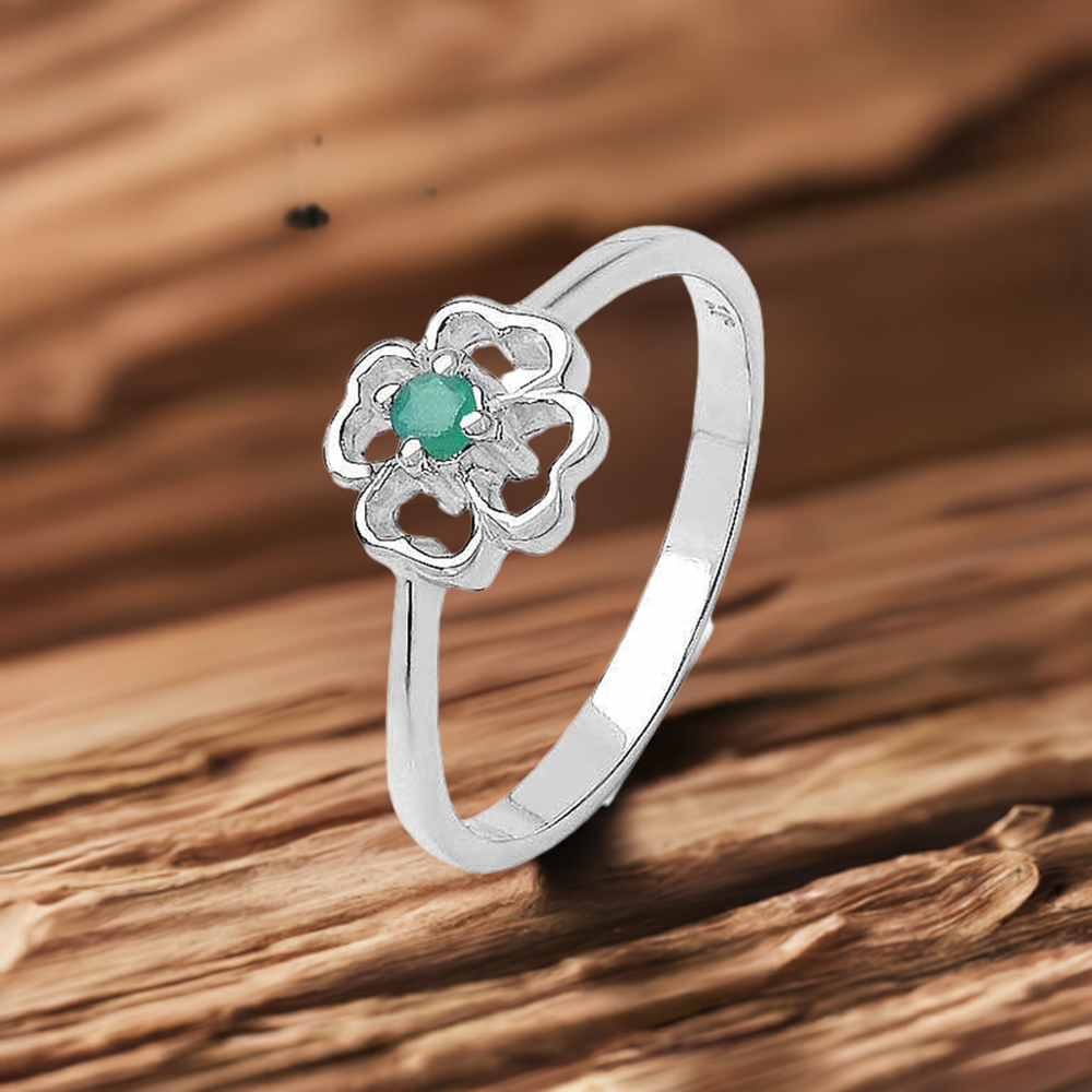 Genuine green Onyx Gemstone Rings In 925 Sterling Silver Jewelry 925SR3309