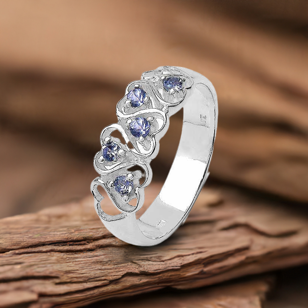 925 Sterling Silver Rings In Tanzanite Gemstone Jewelry 925SR3313
