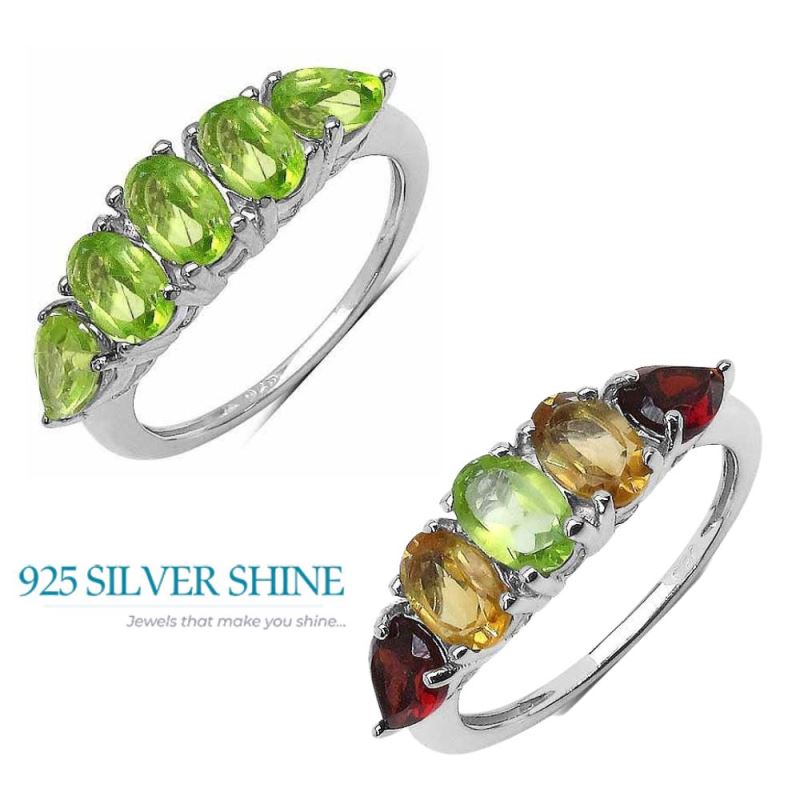 925 Sterling Silver Handmade Rings In Peridot Gemstone Jewelry 925SR3317_3
