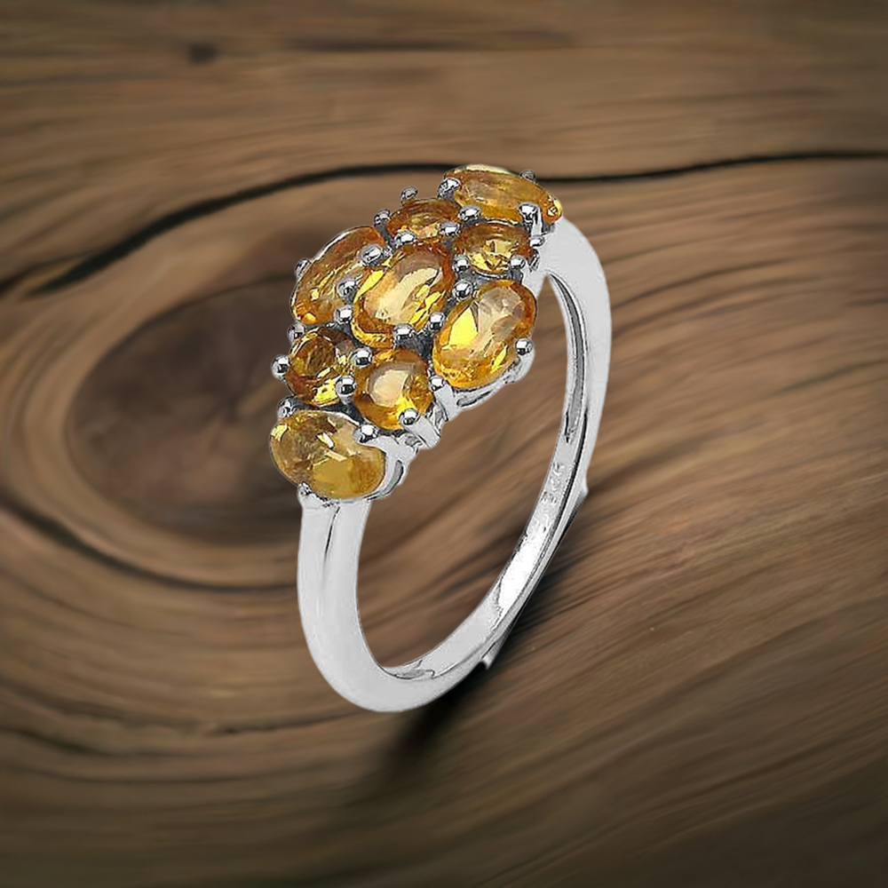925 Sterling Silver Rings In Natural Citrine Gemstone 925SR3368
