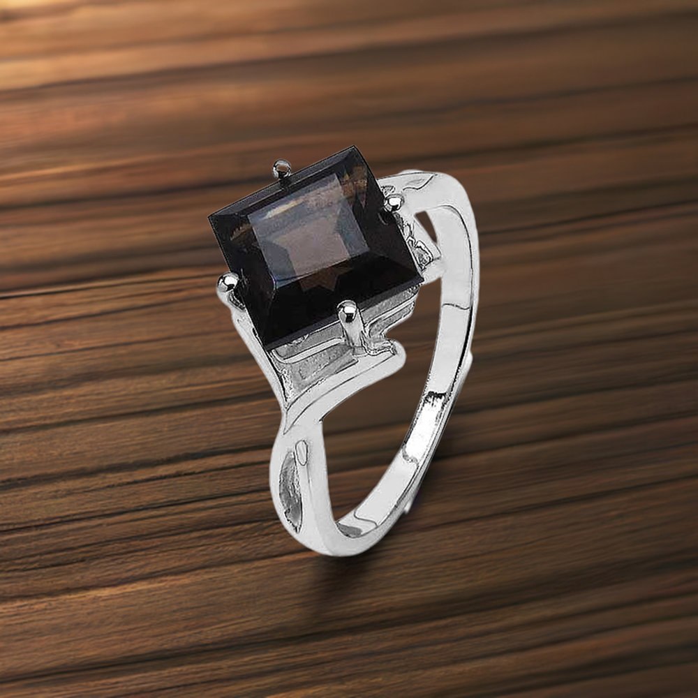 Genuine Smoky Quartz Gemstone Rings In 925 Sterling Silver Jewelry 925SR3382