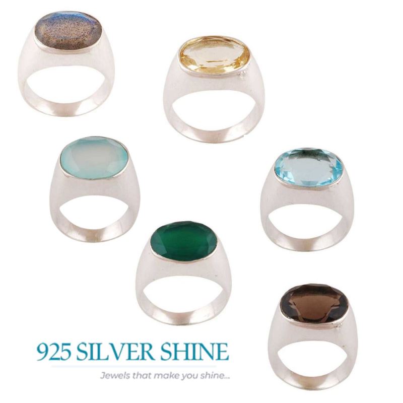 925 Sterling Silver Rings In Labradorite Gemstone Jewelry 925SR3411_2